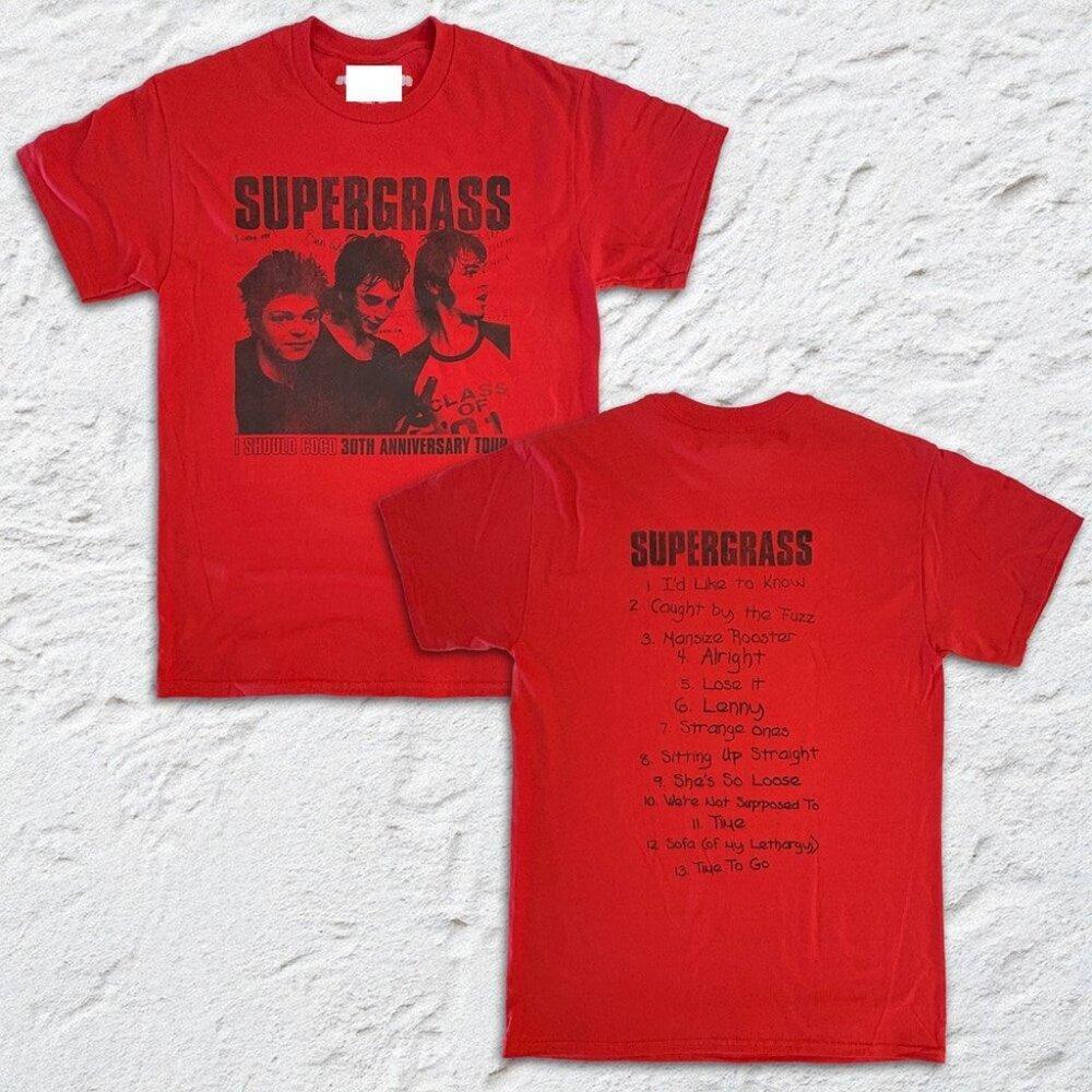 Supergrass I Should Coco Tracklist Britpop Graphic Unisex T-Shirt 2 Sided